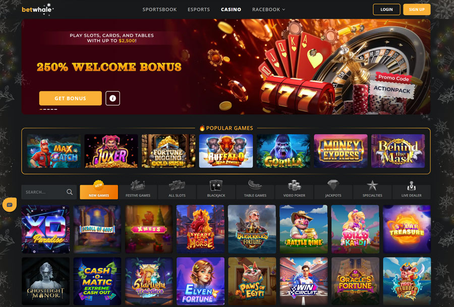 Betwhale Casino - Stablecoin Casino Plus Sportsbook Option