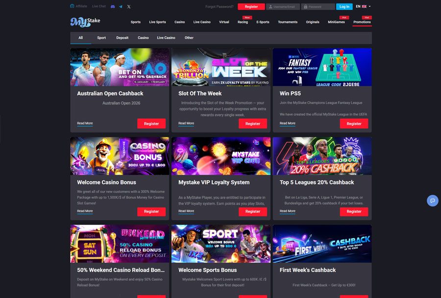 MyStake Bonuses and Promotions