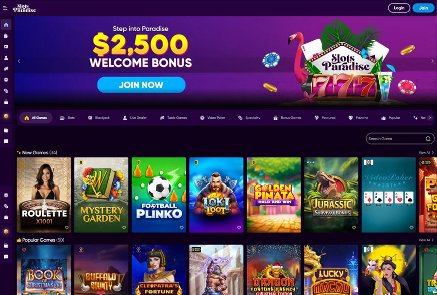Slots Paradise Casino - 5-Minute Bitcoin Withdrawals