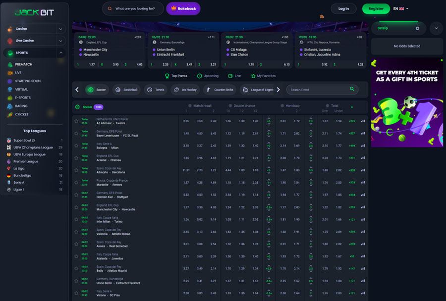 Jackbit – Crypto-Exclusive Sportsbook With Instant Payouts and Zero KYC